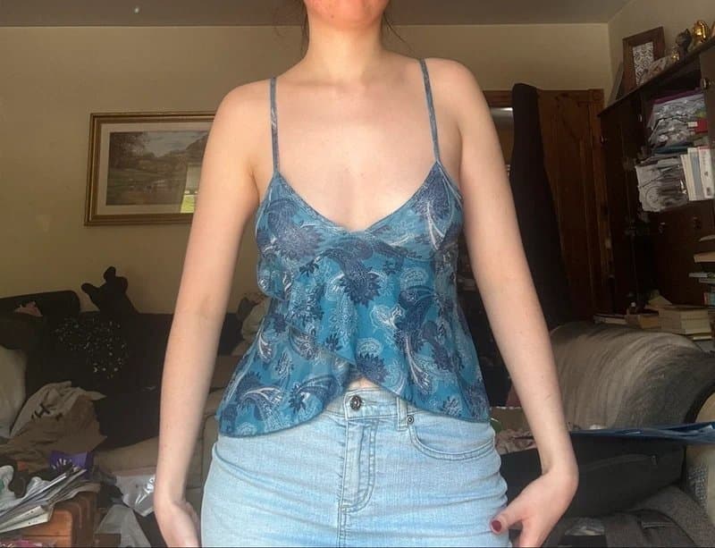 Vintage Dressing Blue funky cami