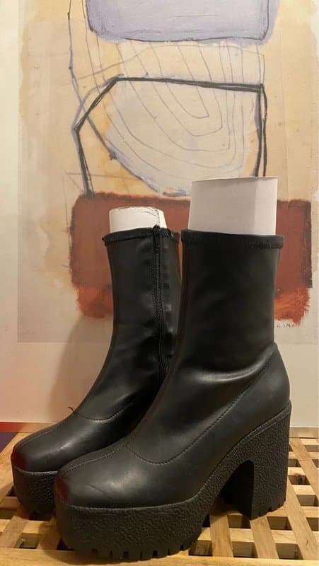 ASOS Faux leather mid-calf boots
