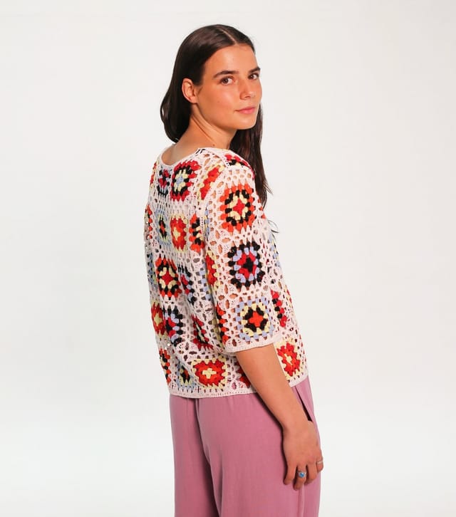 Sunshine Soul Women's White Crochet Boxy Bomber Jacket Sunshine Soul New Look - 3