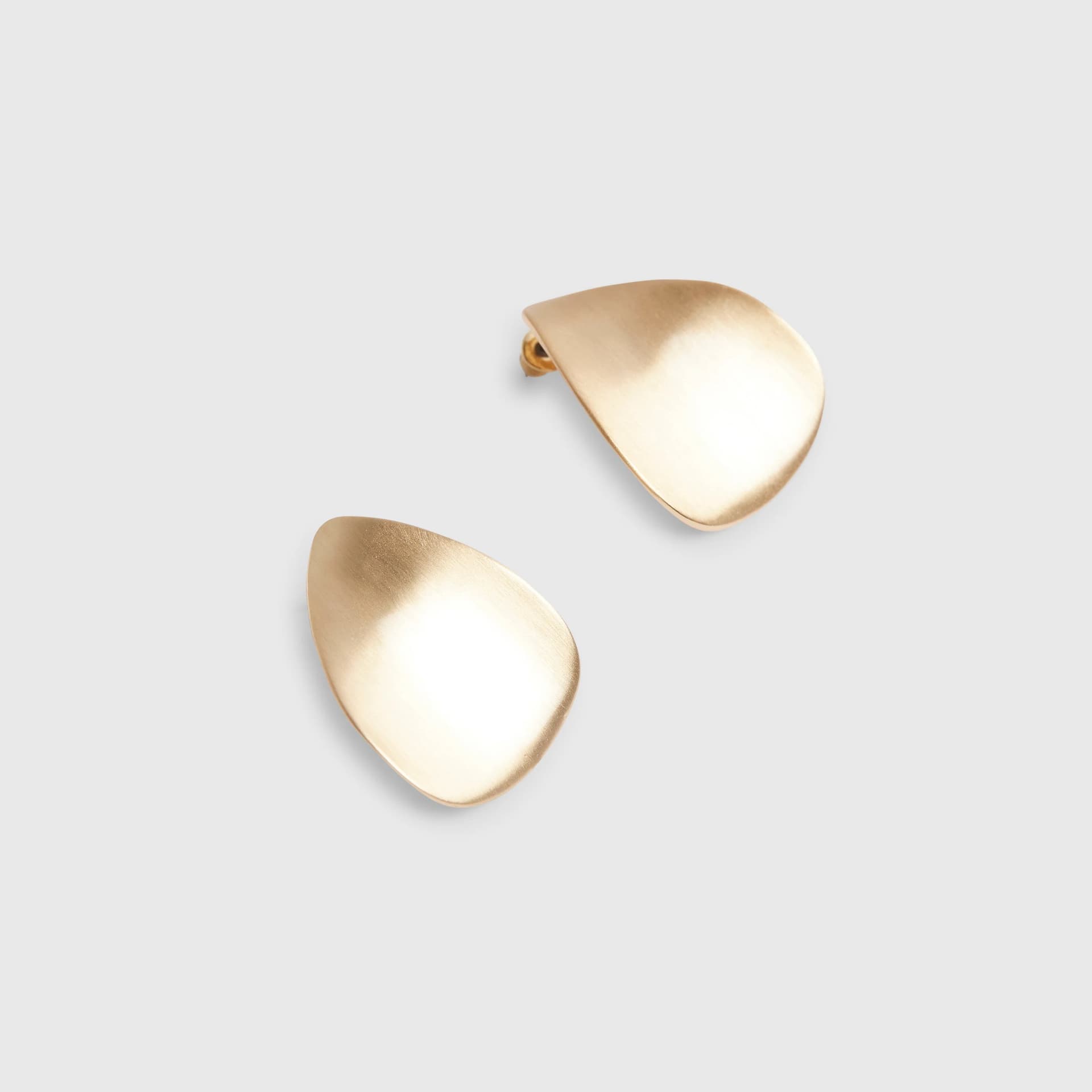 River Island River Island Womens Gold Brushed Stud Earrings