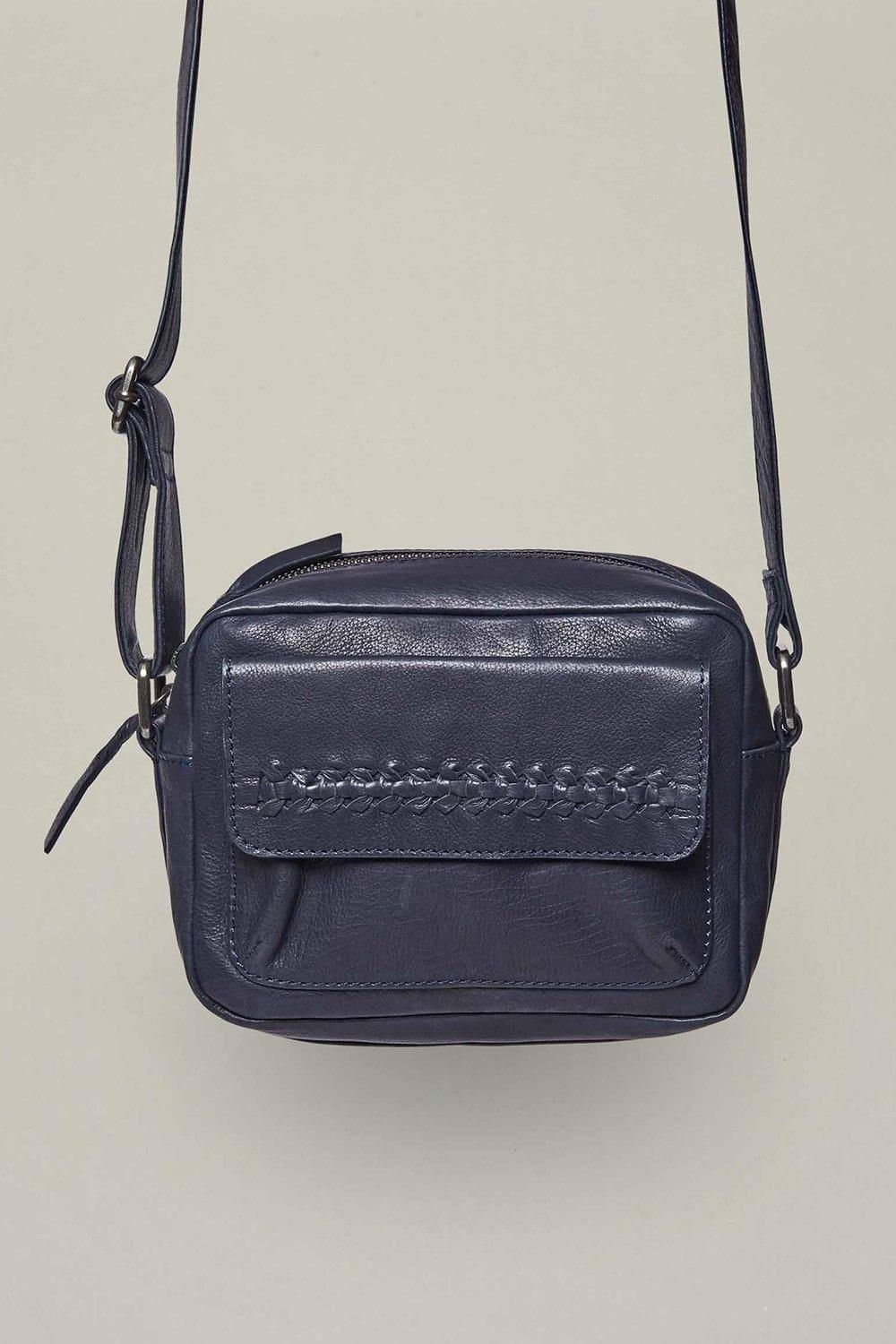 Moshulu Moshulu Women's 'Brianne' Indigo Leather Crossbody Bag