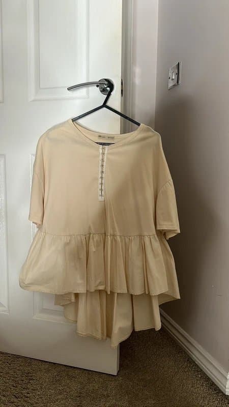 Zara Zara beige tulle top