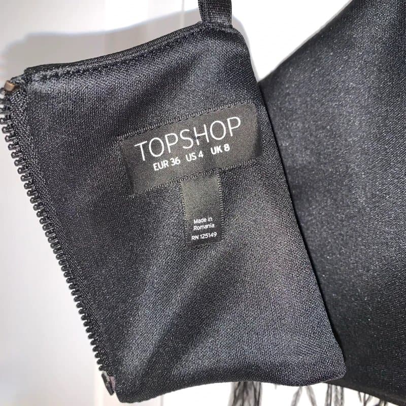 Topshop Black Topshop Feather Crop Top