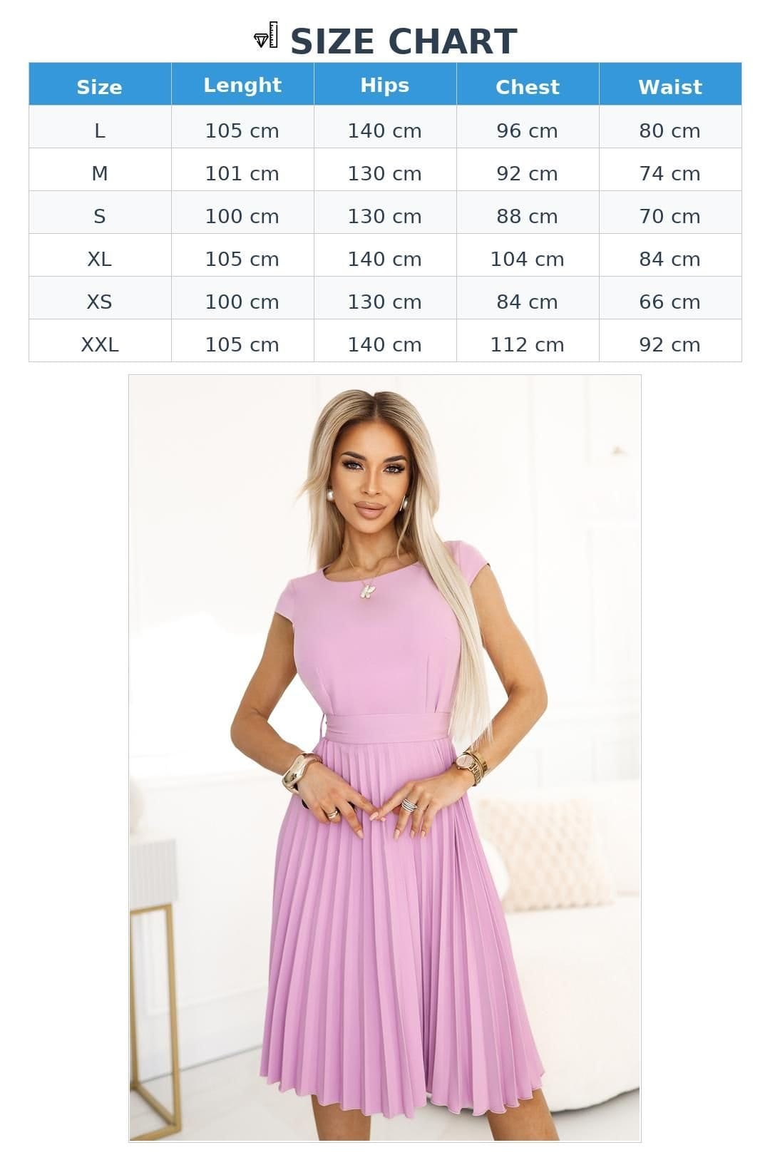 Love Lace Love Lace Women's Heather Pleated Midi Dress with Tie Belt in Pink - 4