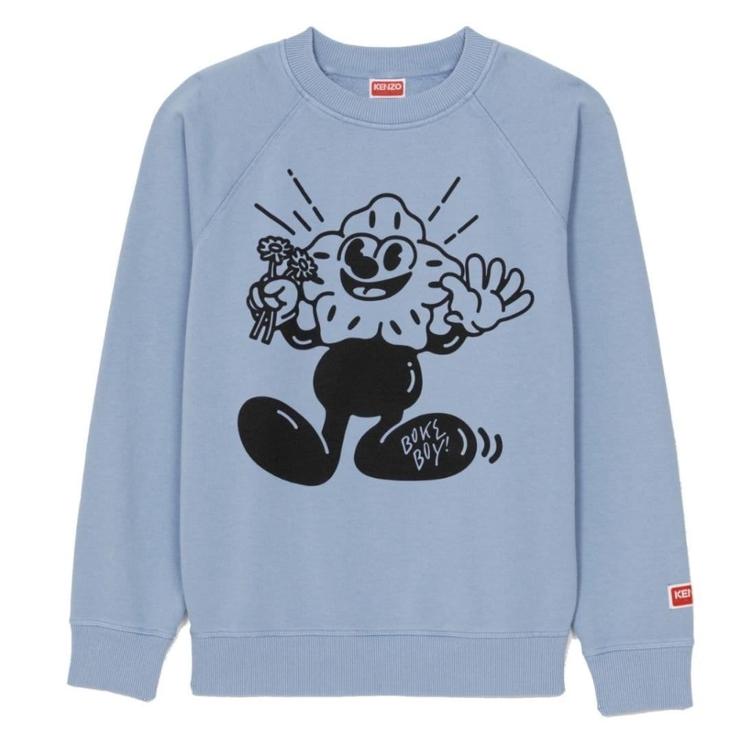 Kenzo Kenzo Men's Boke Boy Flower Graphic Light Blue Sweatshirt - 1