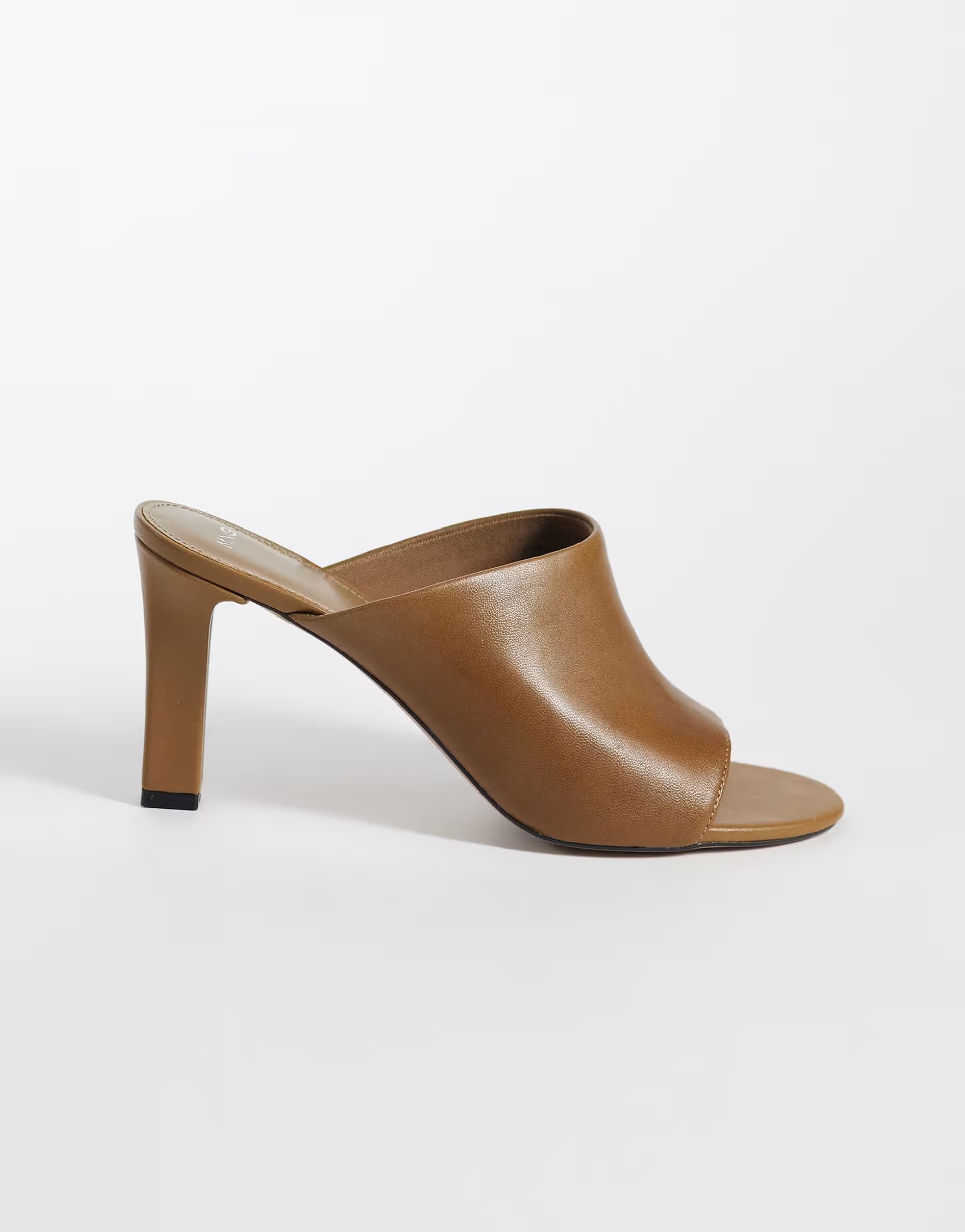 ASOS ASOS Khaki Leather Heeled Mule