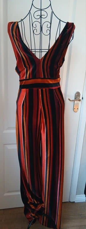 New Look Velvet Striped Jumpsuit