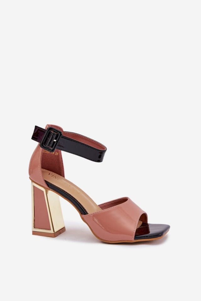 Love Lace Love Lace Women's Vinceza Elegant Column Heel Sandals with Buckle Closure in Pink - 2