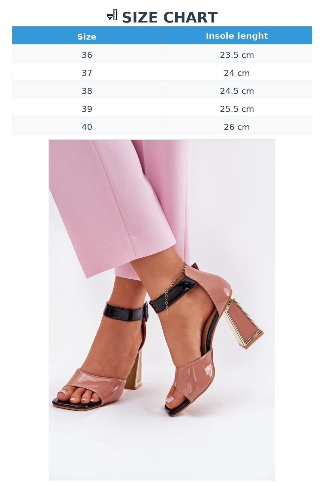 Love Lace Love Lace Women's Vinceza Elegant Column Heel Sandals with Buckle Closure in Pink - 4