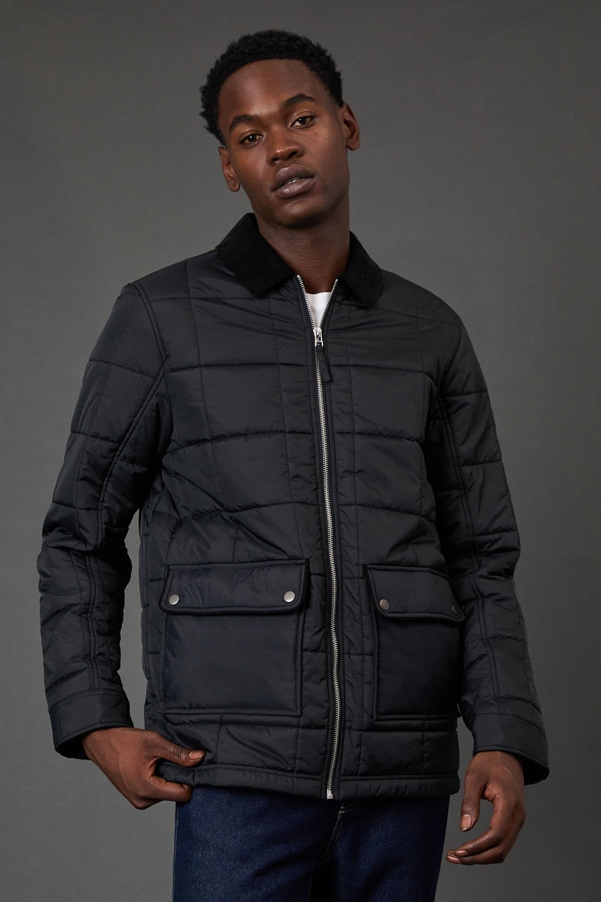 Burton Burton Men's Black Quilted Zip Through Jacket