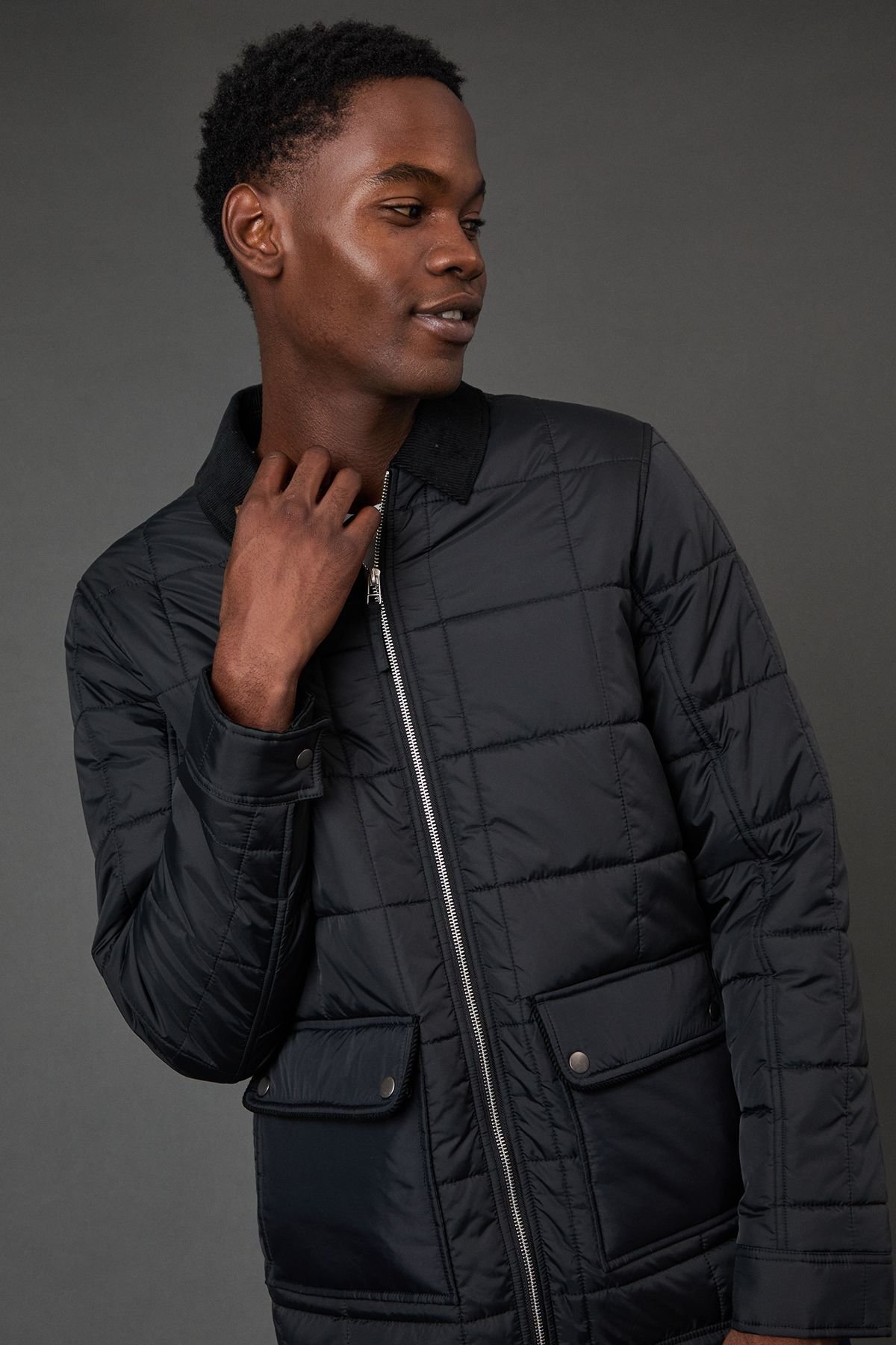 Burton Burton Men's Black Quilted Zip Through Jacket - 4