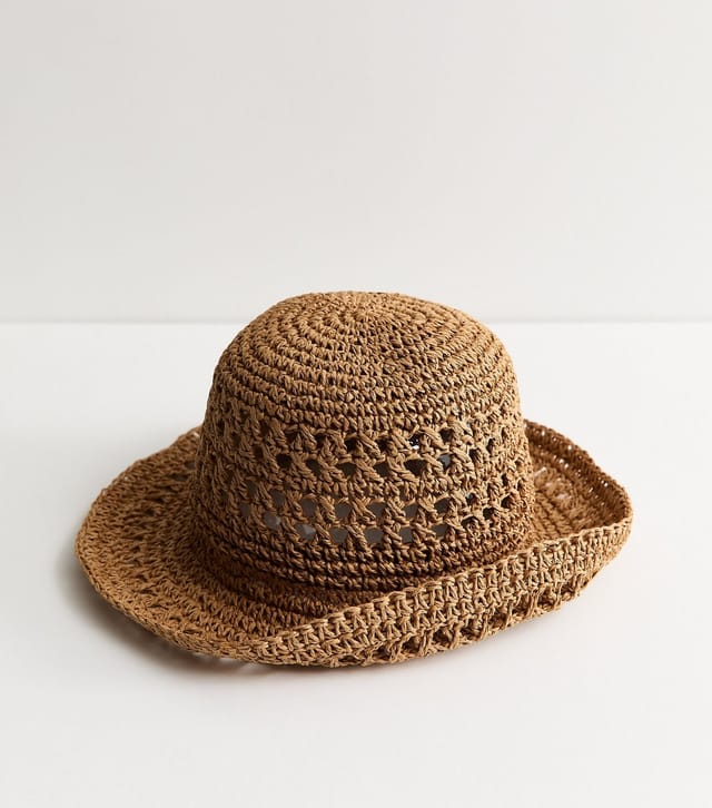 New Look Tan Straw Bucket Hat New Look - 2