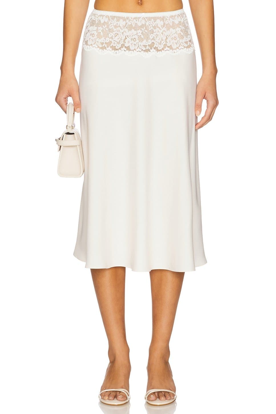revolve Harper Satin Midi Skirt