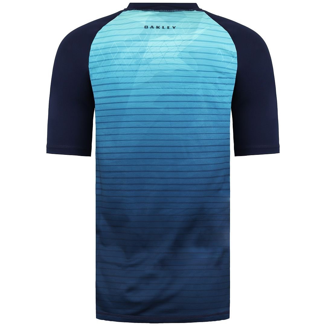 Oakley Oakley Men's Rashguard Cycling Fitted T-Shirt Blue - 2