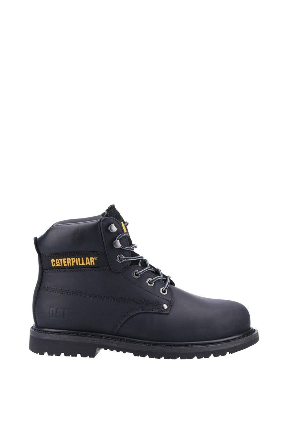 Caterpillar Caterpillar Men's 'Powerplant S3' Leather Safety Boots in Black - 4