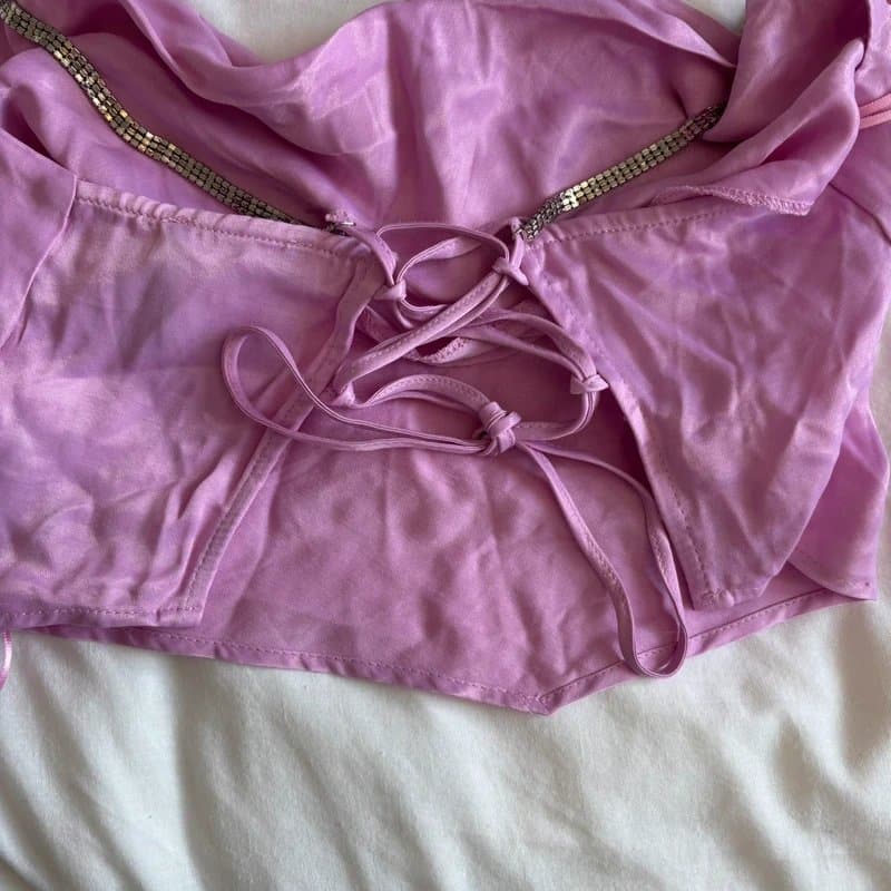Bershka Bershka pink satin top