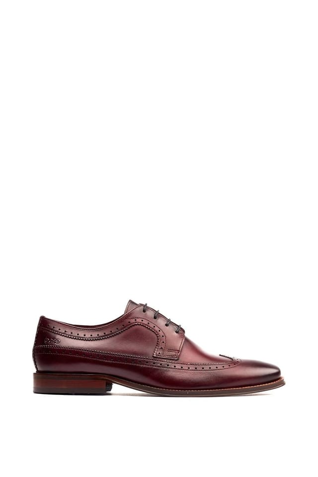 Base London Base London Men's Havisham Brogue Shoe in Dark Red - 3