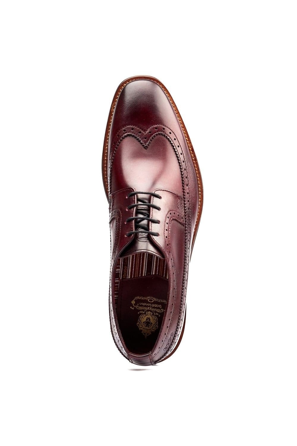 Base London Base London Men's Havisham Brogue Shoe in Dark Red - 4