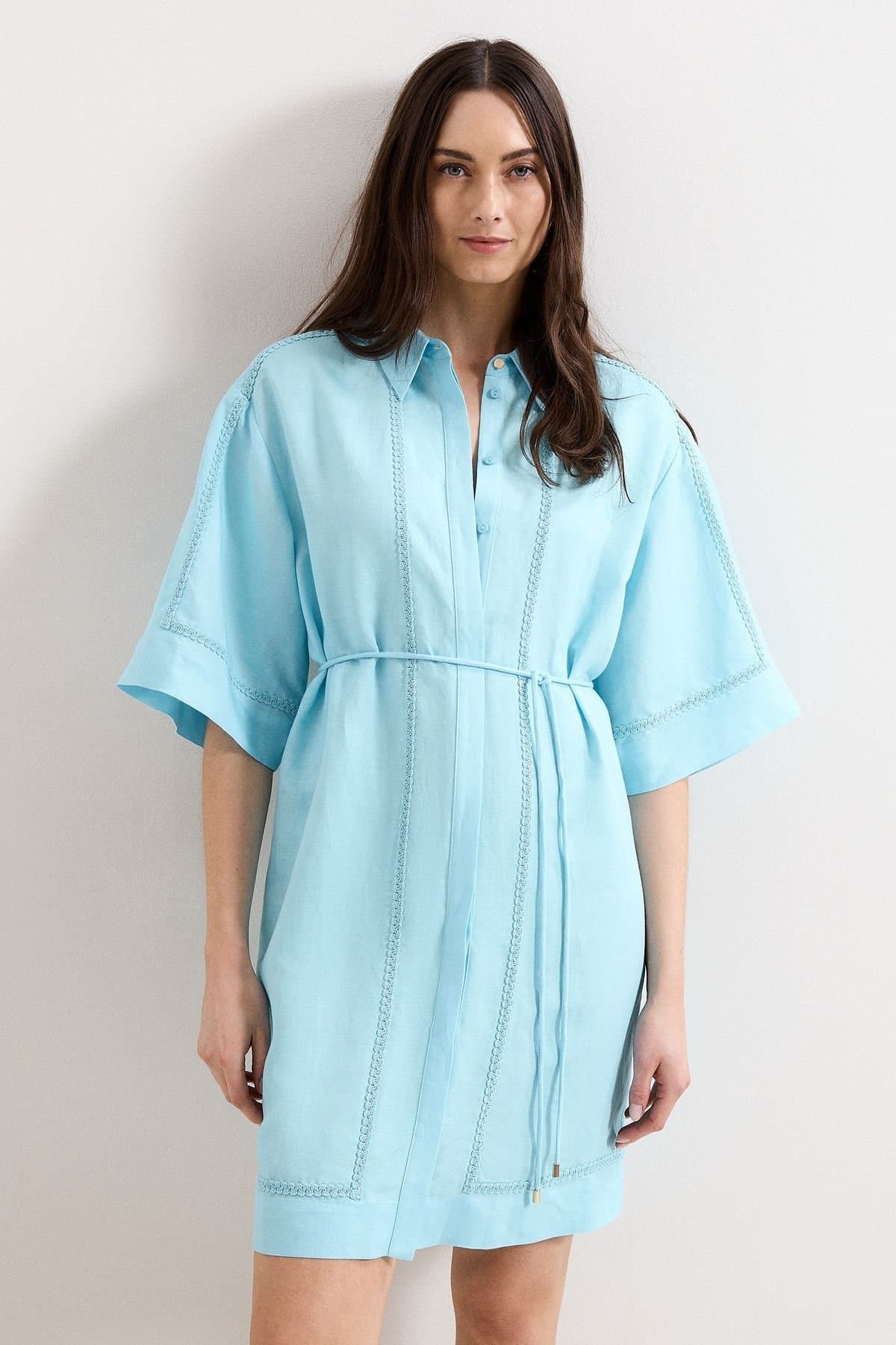 Phase Eight Phase Eight Women's Lara Shirt Dress in Baby Blue