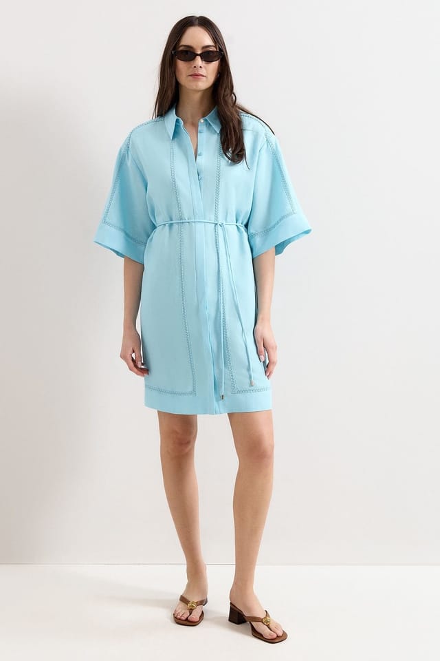 Phase Eight Phase Eight Women's Lara Shirt Dress in Baby Blue - 3