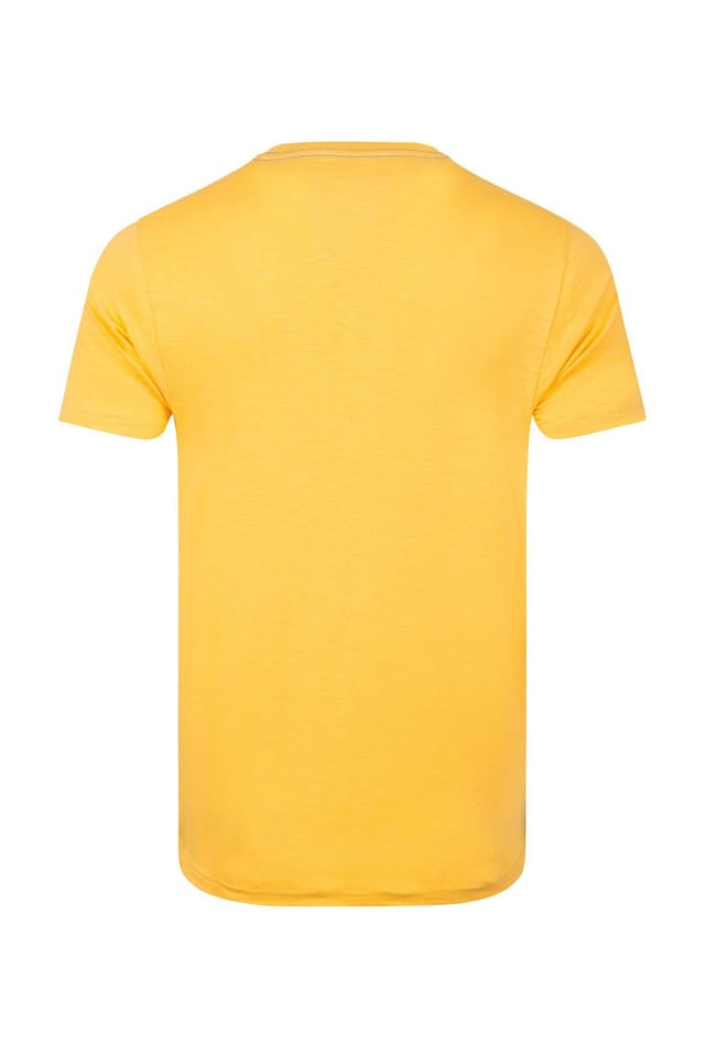 Weird Fish Weird Fish Men's Palm Island Front Print Graphic T-Shirt in Yellow - 3