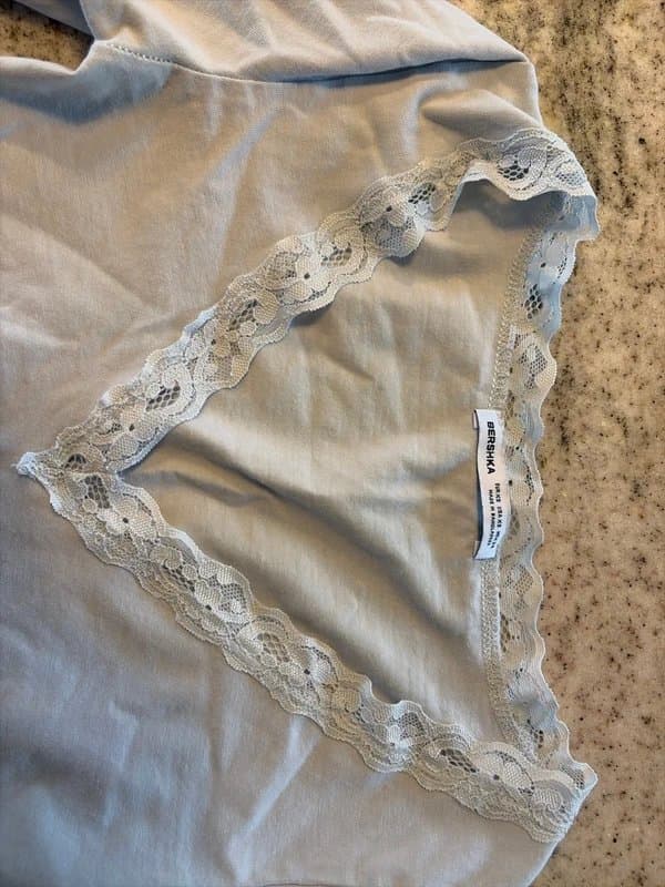 Bershka blue bershka lace top