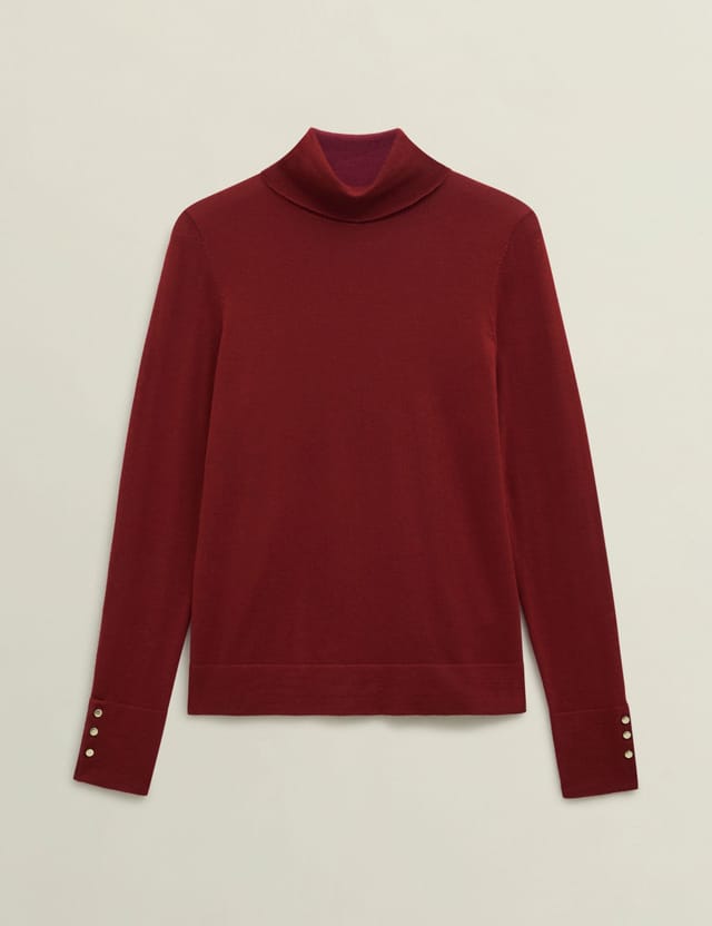 Hobbs London Hobbs London Women's Lara Rollneck Jumper in Charcoal - 2