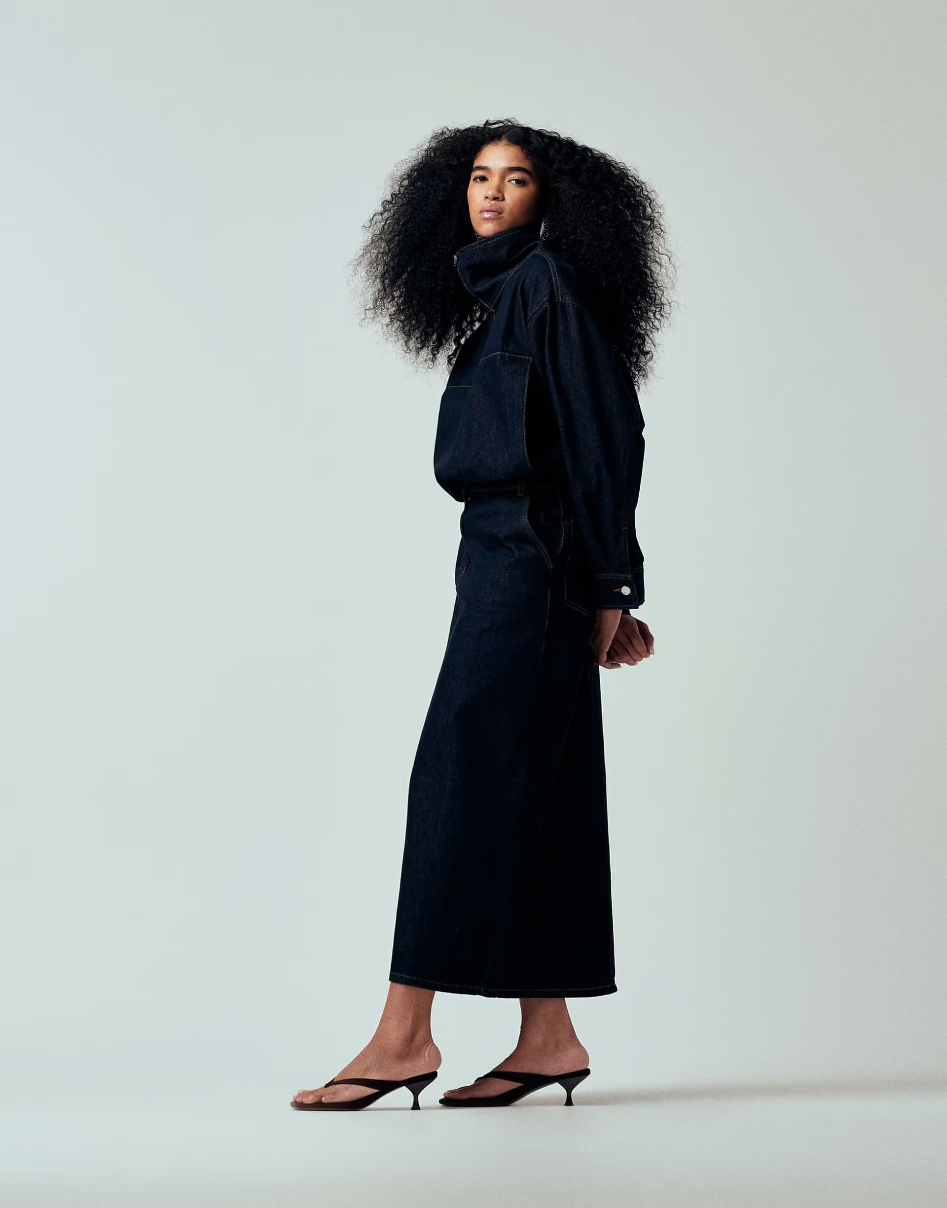 ASOS ASOS DESIGN denim tailored pencil skirt co ord