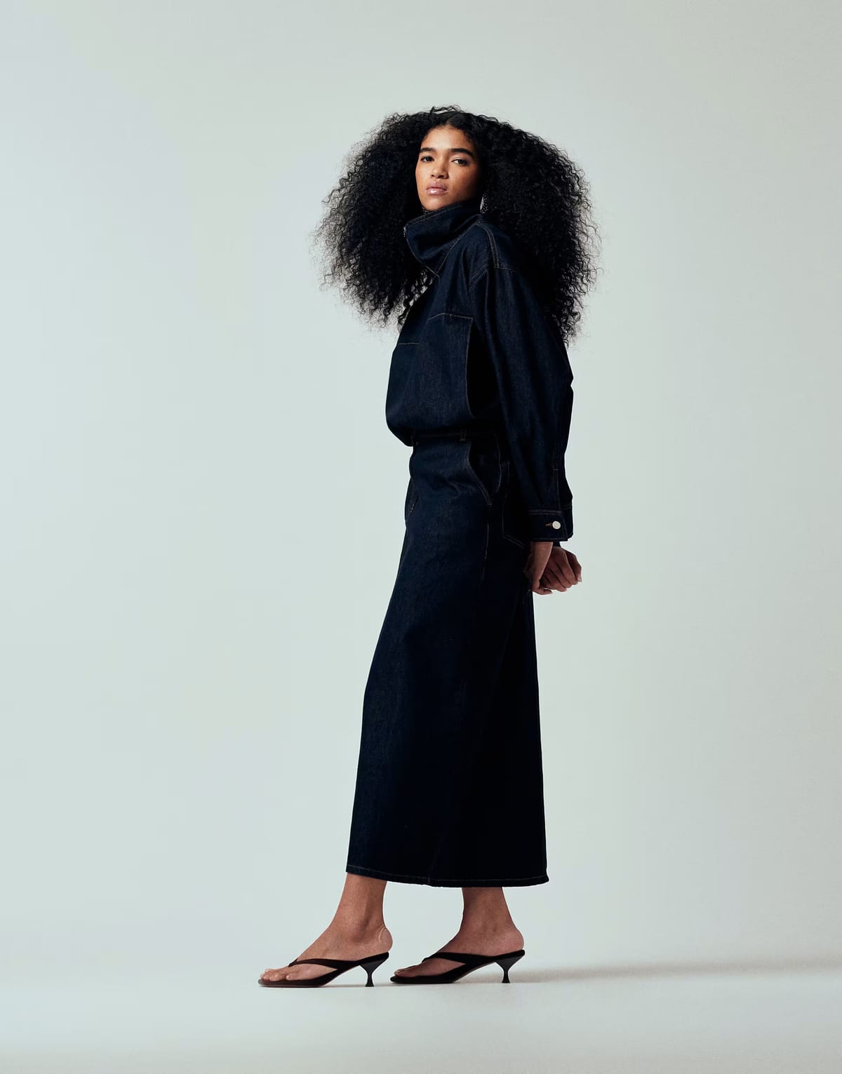 ASOS ASOS DESIGN denim tailored pencil skirt co ord - 1