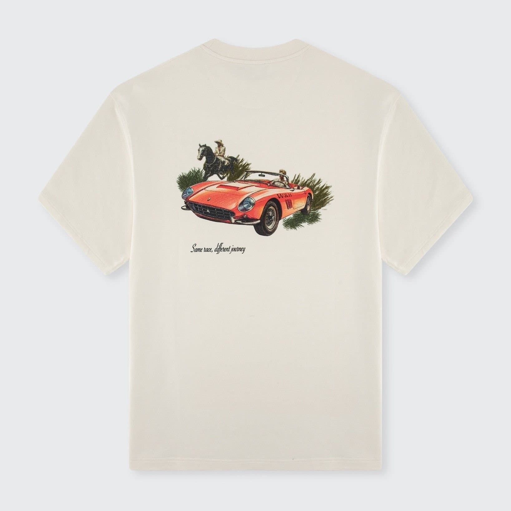 Walker & Hunt Walker & Hunt Men's Racing Tee in Cream