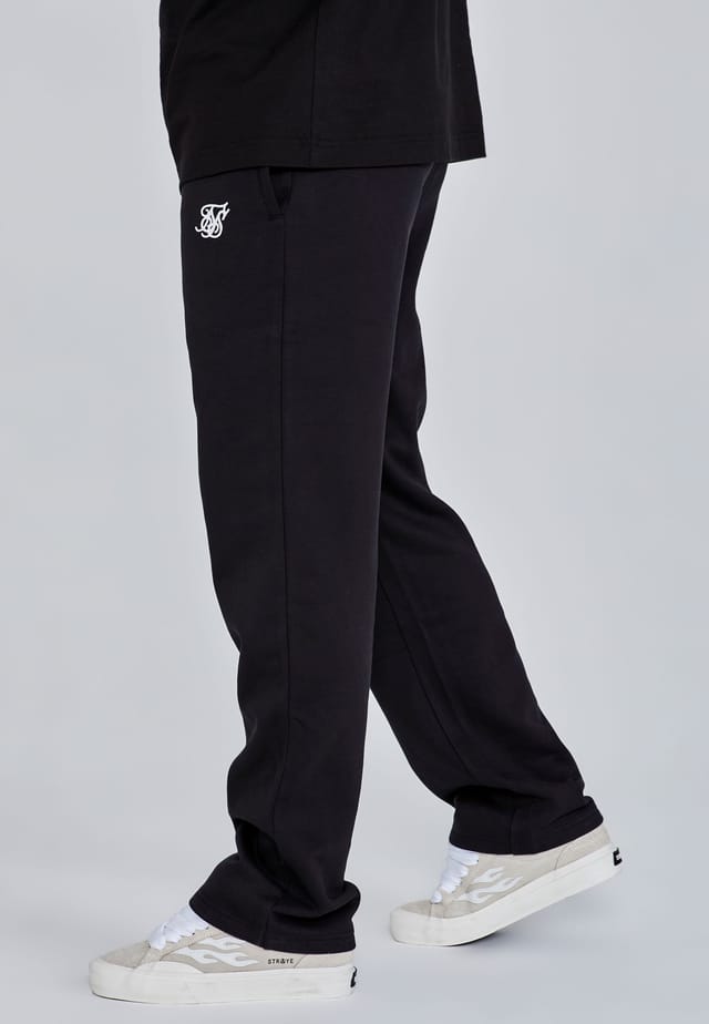 SikSilk SikSilk Men's Grey Marl Track Pants in Black - 2