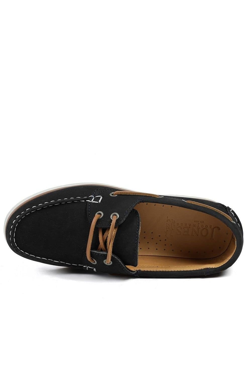 Jones Bootmaker Jones Bootmaker Women's Patrizia Leather Boat Shoes in Navy - 4