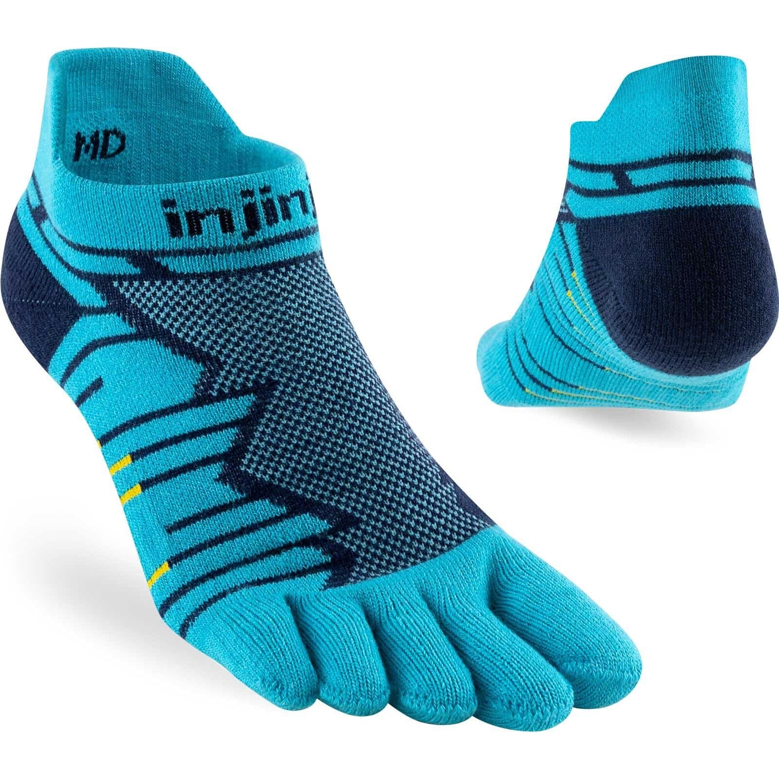 Injinji Injinji Men's Mid-Weight Ultra-Run No-Show Toe Socks in Blue