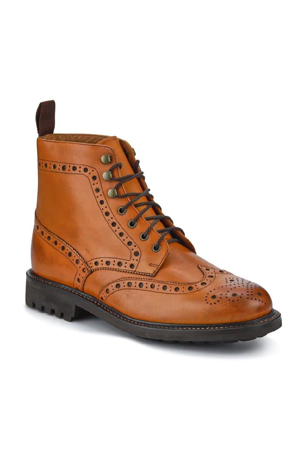Jones Bootmaker Jones Bootmaker Men's Baker Street Goodyear Welt Ankle Boots in Tan