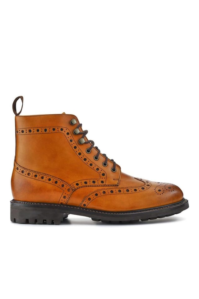 Jones Bootmaker Jones Bootmaker Men's Baker Street Goodyear Welt Ankle Boots in Tan - 2