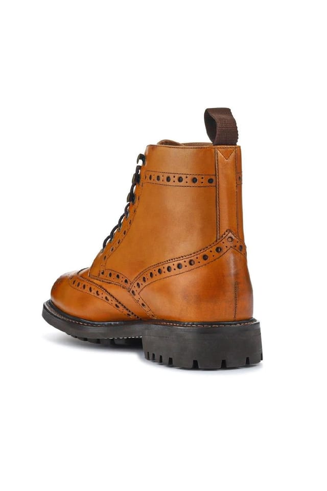 Jones Bootmaker Jones Bootmaker Men's Baker Street Goodyear Welt Ankle Boots in Tan - 3
