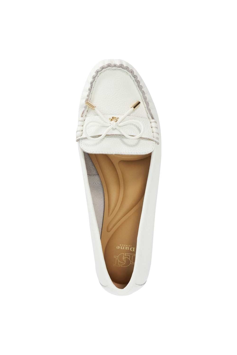Dune London Dune London Women's 'Grier' Leather Loafers in White - 4