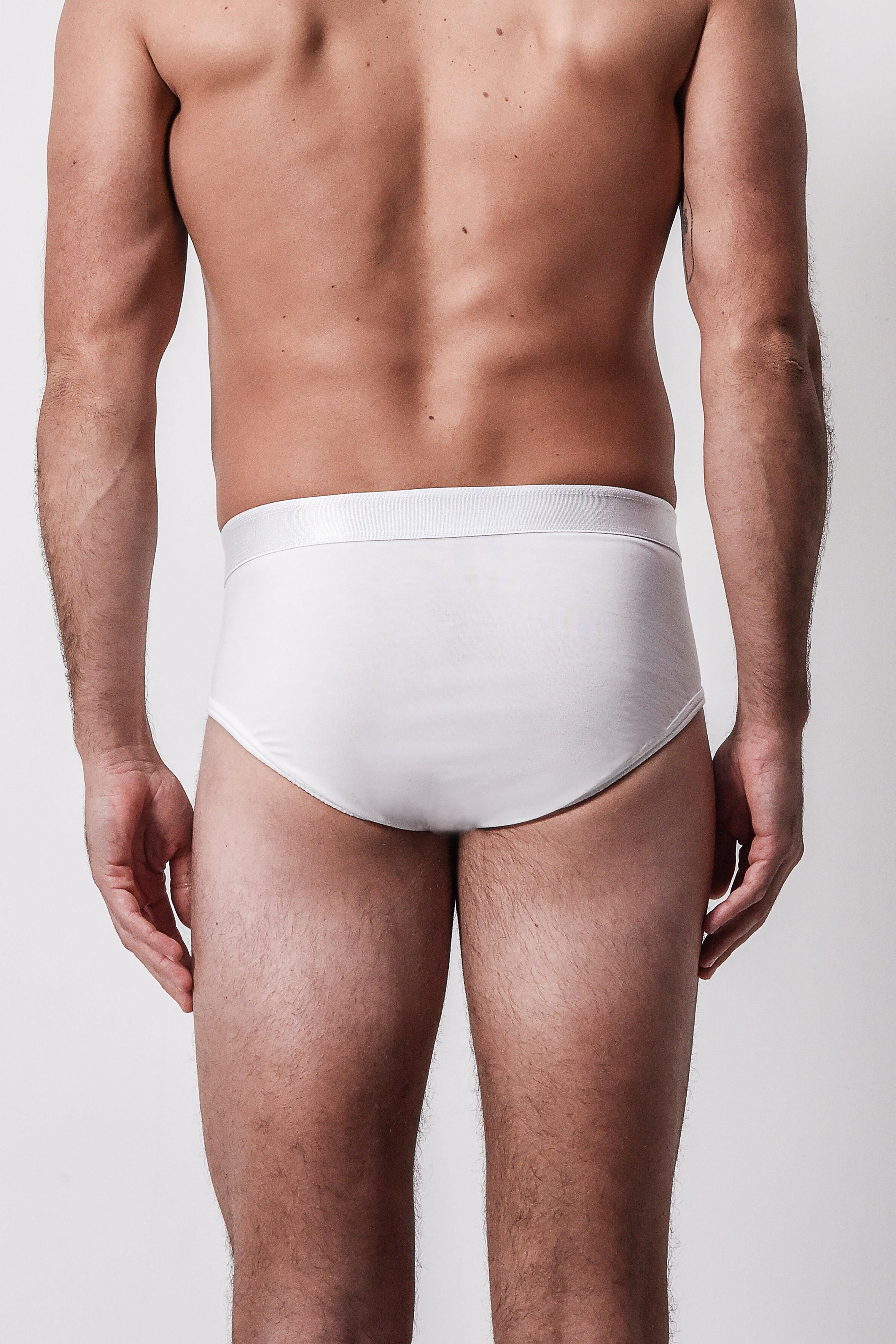Arlo Hudson Arlo Hudson Men's Plain Tencel™ Brief in White - 2