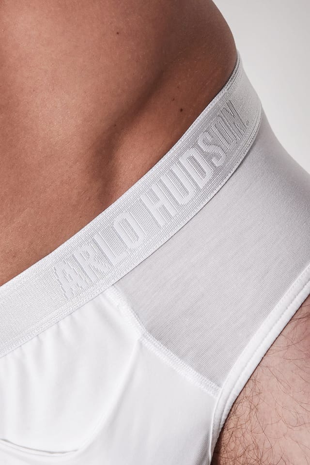 Arlo Hudson Arlo Hudson Men's Plain Tencel™ Brief in White - 3