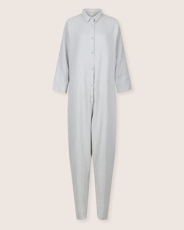 Turtledove London Turtledove London Women's Shana Sky Blue Collared Jumpsuit - 3