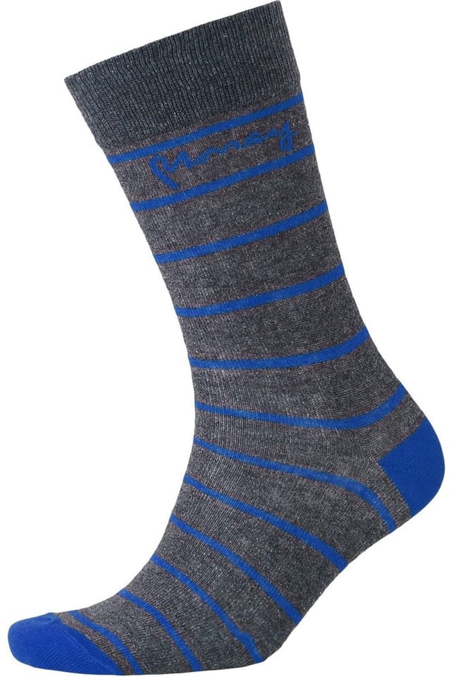 Money Money Men's Striped Socks (Pack of 3) in Charcoal - 2
