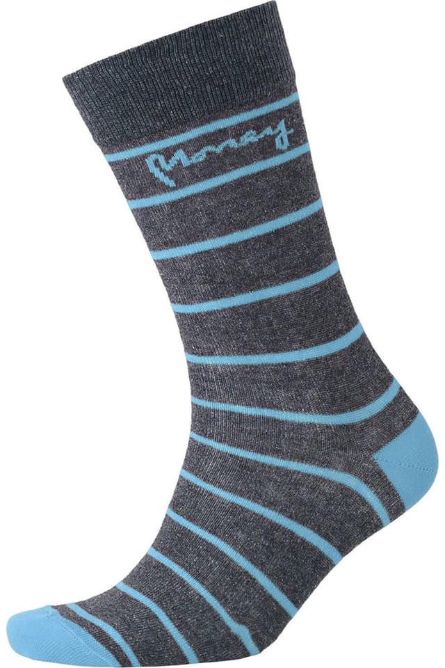 Money Money Men's Striped Socks (Pack of 3) in Charcoal - 3
