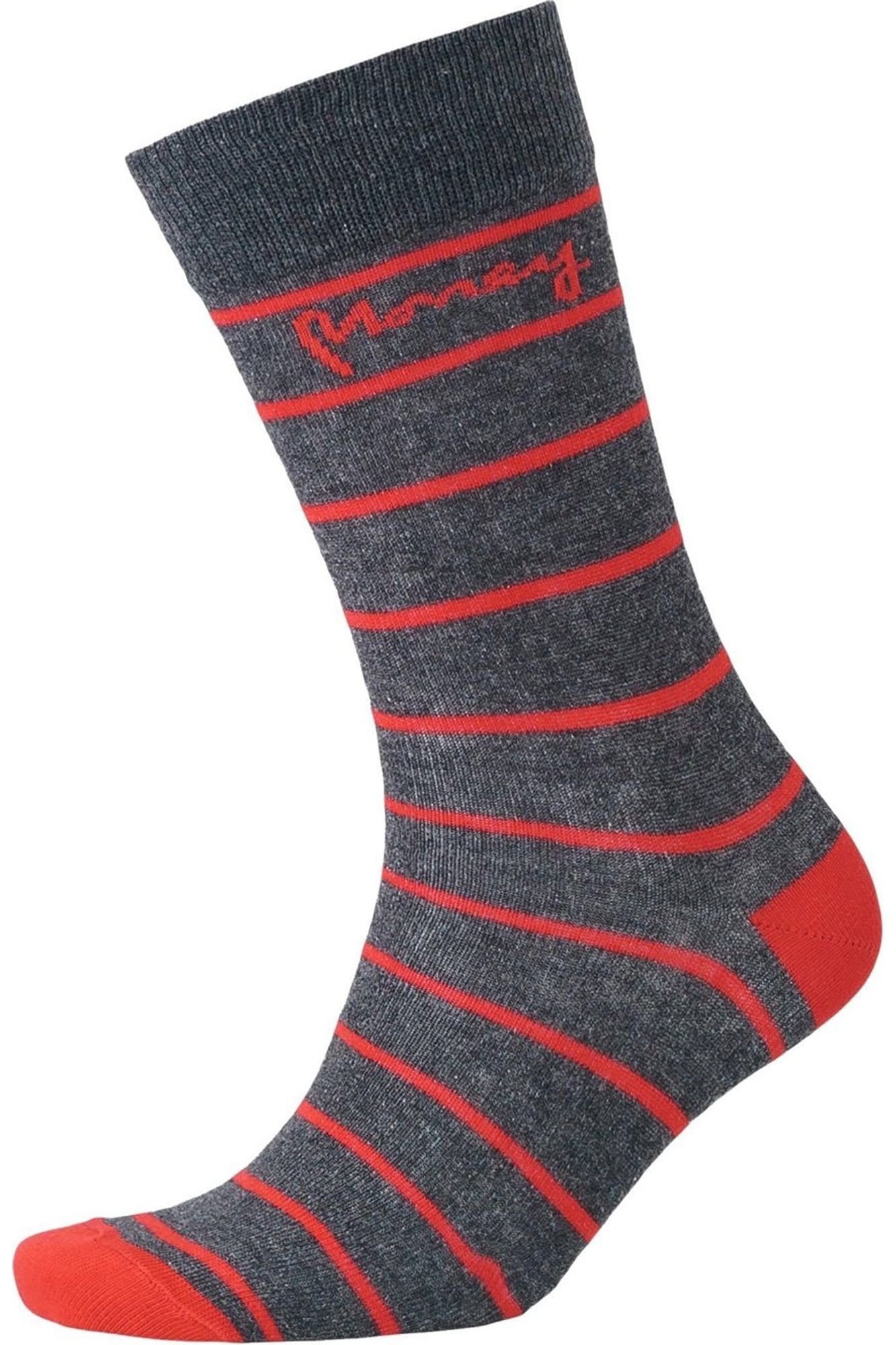 Money Money Men's Striped Socks (Pack of 3) in Charcoal - 4