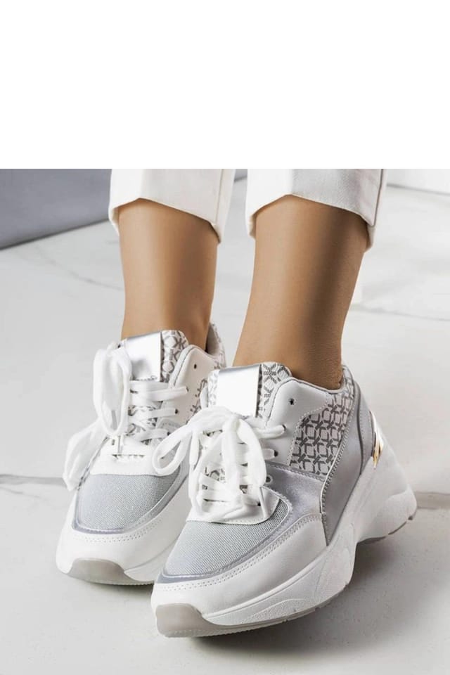 Love Lace Love Lace Women's Sport Sneakers Monogram Detail Lace Up Everyday Comfort Summer in Grey - 2