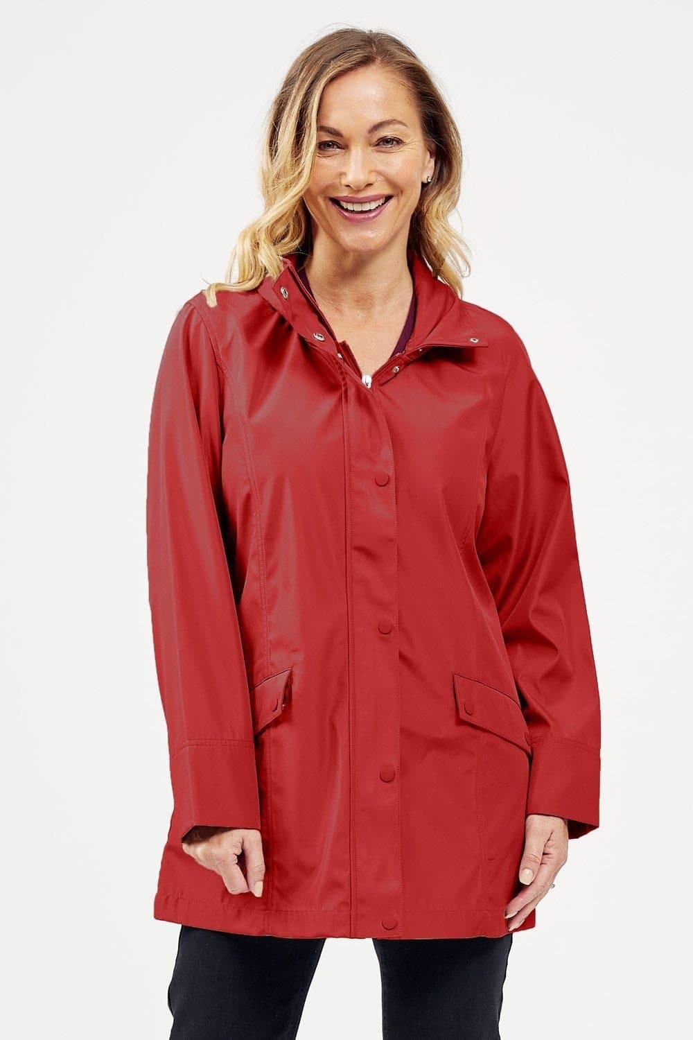 Penny Plain Penny Plain Women's Raincoat in Red