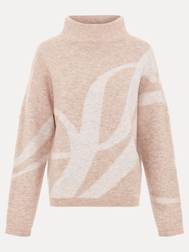 Phase Eight Phase Eight Women's Stephanie Long Sleeve High Neck Jumper in Light Beige - 2