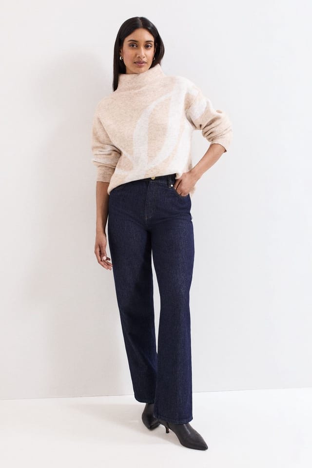 Phase Eight Phase Eight Women's Stephanie Long Sleeve High Neck Jumper in Light Beige - 3