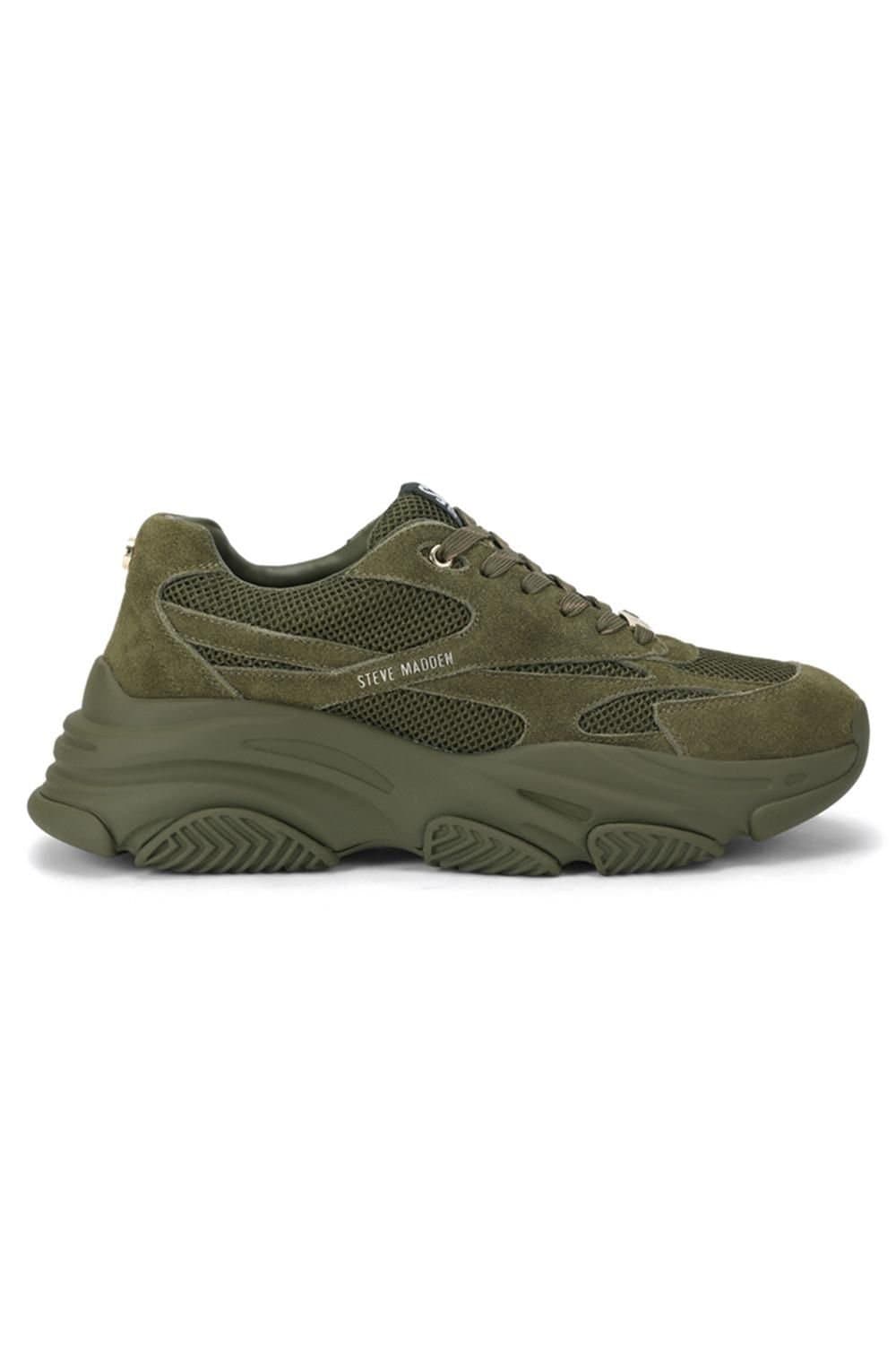 Steve Madden STEVE MADDEN Men's 'Province Dark Green Suede' Trainers