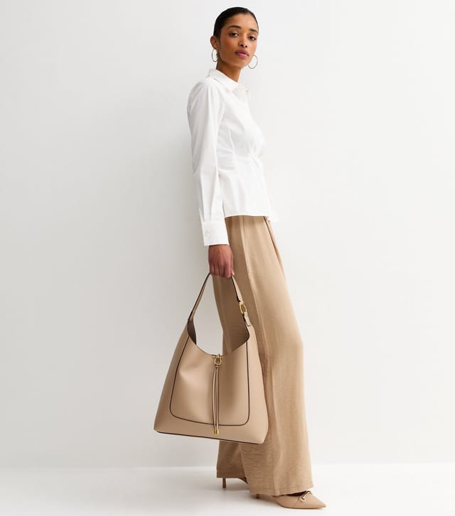 New Look Women's Stone Pull On Wide Leg Trousers New Look - 2