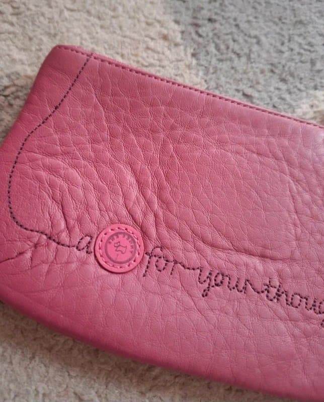 Radley Radley London 🥳 Pink Leather Wristlet  A Penny for Your Thoughts 💗